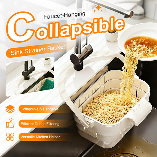 🗑️✨ 50% KORTING! Stop met het vissen naar smerige etensresten uit je gootsteen! Dit slimme zeefje hangt aan de rand, vangt alles, en met één klik kieper je de troep in de prullenbak – zonder je handen vuil te maken!