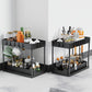 🛁➡️👑 50% KORTING! Stop met het zoeken naar dat ene flesje achterin je badkamerkastje! Deze schuifbare organizer met 2 lagen en valbeveiliging schuift alles naar je toe – alsof je een mini-supermarkt onder je wasbak hebt!