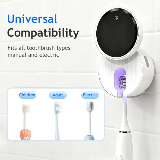 💀🦷 50% KORTING! Stop met het poetsen van je tanden met een bacteriefabriek! Deze UV-C sterilisator met automatische droging executeert elke ziektekiem op je borstel – boren is niet nodig, een stralende lach gegarandeerd!