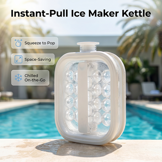 🍸🧊 50% KORTING! Stop met het peuteren aan vastgevroren ijsblokjes! Deze siliconen ijsballenmaker met unieke trek-flens laat je perfecte ijsbollen in 1 seconde loskomen – lekvrij, BPA-vrij, en je neemt ‘m overal mee naartoe!