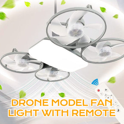 🛸🌬️ 50% KORTING! Stop met opstaan voor je ventilator! Deze drone-vormige E27 fanlamp met 3 snelheden, dimbaar LED-licht en een afstandsbediening maakt van jouw plafond een commandocentrum – jij ligt, hij draait, iedereen koel.