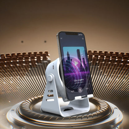 🎵🔊 50% KORTING! Stop met het dragen van zweterige oordopjes of het gevecht met Bluetooth-verbindingen! Plaats je telefoon op deze inductie-standaard, en het geluid schalt vanzelf door de kamer – 360° surround, diepe bassen, en je batterij gaat uren mee!