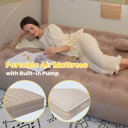 🛏️💨 50% KORTING! Alsof je een wolk in een tas hebt die zichzelf in 3 minuten opblaast! Ingebouwde accupomp, huidvriendelijk – nooit meer ploeteren met een handpomp.