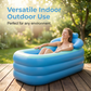 🛁🏕️ 50% KORTING! Geen verbouwing, geen loodgieter. Dit compacte opblaasbare bad met ingebouwd kussen en isolatie tovert elke kamer of tuin om tot je persoonlijke spa.