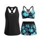 👙🎨 50% KORTING! Tanktop, bikinitop én shorts in 1 set. Criss-cross rug, tummy control, en sneldrogende stof – jij bepaalt hoe je straalt op het strand. Tropische prints die niet vervagen.