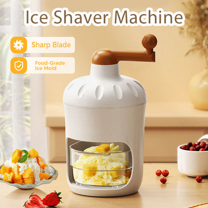 🍧💎 50% KORTING! Stop met het kopen van waterige suikerbommen in de supermarkt! Deze handmatige ijsmachine met roestvrijstalen mes maakt in 1 minuut de fluffyste sneeuwkegels – geen stroom nodig, inclusief ijsmal!