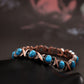 Magnetische stenen armband met antieke koperafwerking