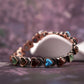 Magnetische stenen armband met antieke koperafwerking