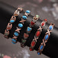 Magnetische stenen armband met antieke koperafwerking