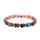 Magnetische stenen armband met antieke koperafwerking