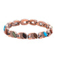 Magnetische stenen armband met antieke koperafwerking