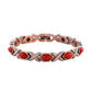 Magnetische stenen armband met antieke koperafwerking