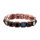 Magnetische stenen armband met antieke koperafwerking