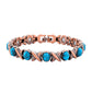 Magnetische stenen armband met antieke koperafwerking