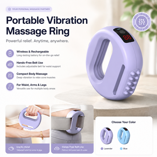 💆‍♀️⚡ 50% KORTING! Stop met het kneden van je eigen schouders alsof je brooddeeg kneedt! Deze draagbare fascia-ring met 5 snelheden ramt de spanning uit je hele lijf – van nek tot kuiten.