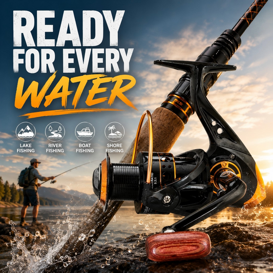 🎣💪 50% KORTING! Alsof je een zijdezachte katapult in je handen hebt die nooit knoopt! CNC gespoeld, koperen hoofdtandwiel, werpt verder dan je ooit durfde te dromen.