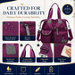 👜✨ 50% KORTING! Stop met het graaien naar je sleutels in een bodemloze tas! Waterdicht, 3 draagwijzen en slimme vakken voor je tablet, fles en make-up – altijd georganiseerd.