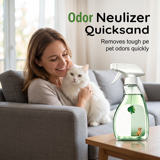 🐾✨ 50% KORTING! 300ml pure verlossing van vieze kattenbak- en hondenluchtjes. Doodt bacteriën, verzacht met plantextracten, en laat een natuurlijke, frisse geur achter op elke ondergrond.