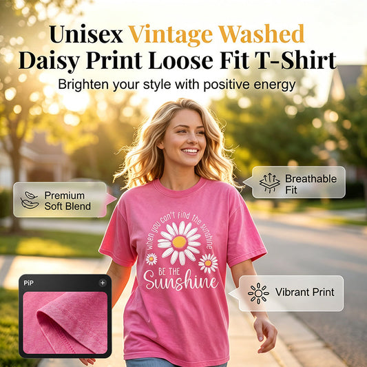 🌼✨ 50% OFF! Zacht als een oude favoriet, maar dan met een frisse, vrolijke print. Dit uniseks daisy shirt is ademend, huidvriendelijk en geeft je instant een laid‑back, zonnige uitstraling.