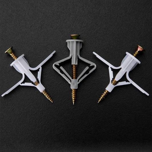 🔩😱 50% KORTING! Stop met het wantrouwen van je eigen muren! Deze 50 ankerbouten grijpen elke spouwmuur als een bankschroef – geen gatenkaas, geen vallende tv's.Ankerbouten vliegtuigen / vlinder Buis en verzonken schroeven (50 stuks)