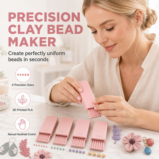 🎨🎯 50% KORTING! Stop met het rollen van ongelijke kleiballetjes! Deze 3D-geprinte set maakt 4 precisiematen in 1 beweging – perfect voor nagelkunst, oorbellen en mini-projecten.