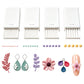 🎨🎯 50% KORTING! Stop met het rollen van ongelijke kleiballetjes! Deze 3D-geprinte set maakt 4 precisiematen in 1 beweging – perfect voor nagelkunst, oorbellen en mini-projecten.
