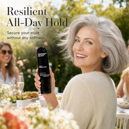❄️Zomerfresh 50% Korting!✨Volumegevende Haarspray met Perzikgeur – Lichte Styling Spray voor Fijn, Platvallend en Rijper Haar