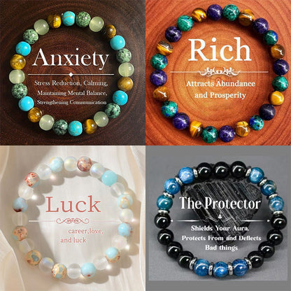 💎🍀 50% KORTING! Stop met wachten op geluk! Deze natuurstenen armband met echte kristallen brengt rijkdom, rust en goede vibes – en ziet er ook nog eens uit als een meesterwerk om je pols.