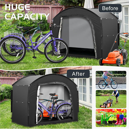 🚲🏕️ Waterdichte buitentent – biedt ruimte aan fietsen, kampeerspullen, tuinmeubelen en meer – ruime opbergruimte voor alles ⛺✨
