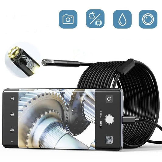 🔍💧 50% KORTING! Waterdichte slangen-camera met felle LED's. Van verstopte leiding tot muurholte: sluit 'm direct aan op je telefoon en je kijkt alsof je Superman bent.