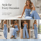 👗💙 Denim jumpsuit | Hoge taille & wijde pijpen | Verstelbare spaghettibandjes | Elastische rug | Premium stretch denim | 50% KORTING!