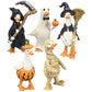 🎃BORING HALLOWEEN DECOR?🎃 Spooky Duck Set – Hand-Painted, 5 Characters, Weather-Resistant – For Shelves, Desks & Outdoors! 🦇