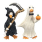 🎃BORING HALLOWEEN DECOR?🎃 Spooky Duck Set – Hand-Painted, 5 Characters, Weather-Resistant – For Shelves, Desks & Outdoors! 🦇