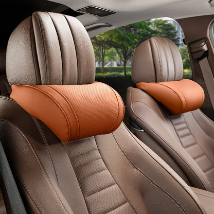 🚗💤 Universeel auto nekkussen | Ergonomisch traagschuim | PU-leer, ademend | Verstelbare banden, blijft zitten | Luxe lychee-textuur | 50% KORTING!