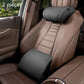 🚗💤 Universeel auto nekkussen | Ergonomisch traagschuim | PU-leer, ademend | Verstelbare banden, blijft zitten | Luxe lychee-textuur | 50% KORTING!