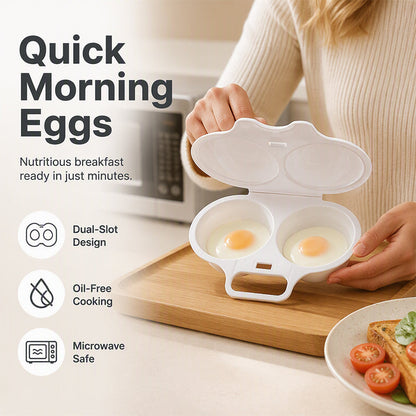 ✨🥚 Van haastig ochtendritueel naar perfect gepocheerd ei in minuten! Dé dubbelzijdige eierkoker die heel Europa gebruikt – consistent, olievrij en bizar makkelijk. 50% KORTING!