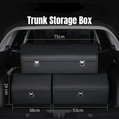 🚗📦 Kofferbak opbergdoos | PVC-leer, krasbestendig | Opvouwbaar & ruimtebesparend | Duurzaam & stijlvol | Geschikt voor auto én thuis | 50% KORTING!