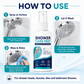 🚿💥 50% KORTING! Nooit meer een verstopte douchekop! Deze ontkalkerspray lost kalk en mineralen in seconden op – spuiten, inwerken, afvegen. Je douche glanst weer als nieuw!