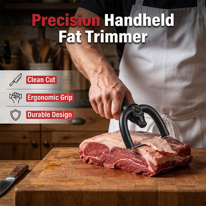 🥩🔪 50% KORTING! Nooit meer worstelen met taai vet! Deze vettrimmer met U-vormige houder en RVS-mes snijdt alleen het vet weg en laat al je malse vlees zitten – veilig, scherp en in seconden schoon!