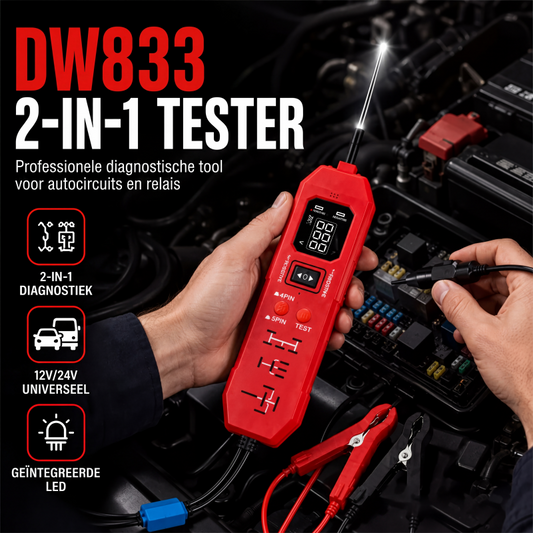 🔌💥 2-in-1 autotest­er voor stroomcircuits & relais – met digitaal display! Eén tool voor 12V & 24V, bespaart tijd, ruimte en gedoe in de garage!
