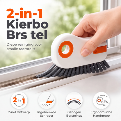 😱🧼 Nooit meer vieze raamrails! Dé 2-in-1 walvisborstel met uitneembare schraper verwijdert zelfs aangekoekte resten – precies, krasvrij en hygiënisch. 50% KORTING!