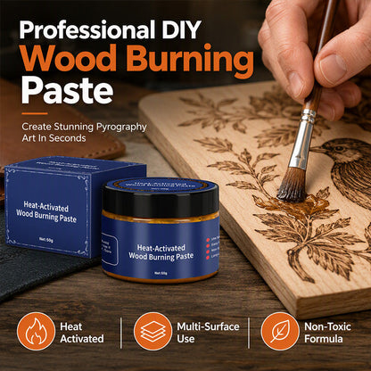 🔥🎨 50% KORTING! Brand hout als een pro zonder brander – deze hittegeactiveerde pasta tovert elke sjabloon om in een diep, blijvend brandpatroon. Met hete lucht, geen gedoe!