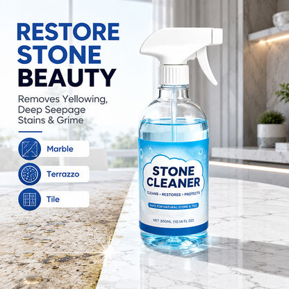 Nooit meer vlekken of doffe steen! Deze krachtige reinigingsspray verwijdert vergeling, roest, olie en waterkringen – veilig voor marmer, graniet, kwarts en meer. Sprayen, afvegen, klaar!