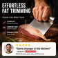 🥩💪 50% KORTING! Nooit meer worstelen met hardnekkig vet en vliezen! Deze gebogen vleesschraper met vlijmscherpe rand schraapt vlees supersnel schoon – en je snijplank? Die maak je er ook moeiteloos mee glad!