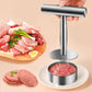 🥩🔪 Steakpers ronde burgervorm | 304 RVS, antiaanbak | Eén druk, perfecte patty | Vaatwasserbestendig | 13,2x17,5x9 cm, 364 g | 50% KORTING!