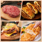 🥩🔪 Steakpers ronde burgervorm | 304 RVS, antiaanbak | Eén druk, perfecte patty | Vaatwasserbestendig | 13,2x17,5x9 cm, 364 g | 50% KORTING!