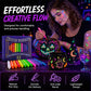 🎨💡 50% KORTING! Nooit meer onzichtbaar op een party! Deze UV-glow tattoo stiften laten je creaties oplichten onder blacklight – huidveilig, sneldrogend, en ook op glas, pompoen en steen. Word het stralende middelpunt!