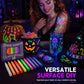 🎨💡 50% KORTING! Nooit meer onzichtbaar op een party! Deze UV-glow tattoo stiften laten je creaties oplichten onder blacklight – huidveilig, sneldrogend, en ook op glas, pompoen en steen. Word het stralende middelpunt!