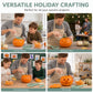 🎃🔪 50% KORTING! Nooit meer worstelen met dikke pompoenwanden of vieze handen! Deze 3-in-1 pompoensnijset met grove lepel, zaag en detailmes maakt Halloween-kunst in minuten – snel, veilig en zonder geknoei!