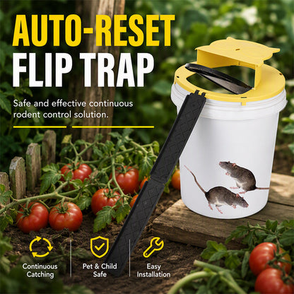 🐭⚡ 50% KORTING! Nooit meer rommelige muizenval schoonmaken! Deze automatische reset-val met klapdeksel vangt continu, zonder handmatig bijvullen of vieze handen – plaats, reset, vang!